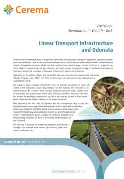  Factsheet no. 05   Linear Transport Infrastructure and Odonata