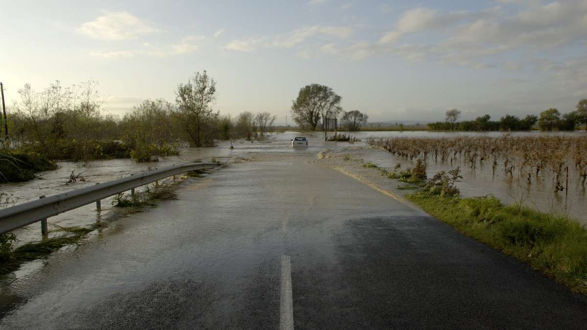 Route inondée