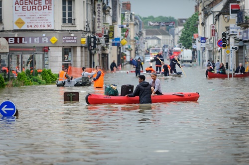 Inondation à Nemours en juin 2016
