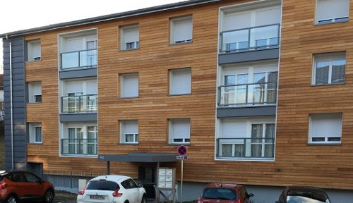 Facades bois, immeuble de 3 étages