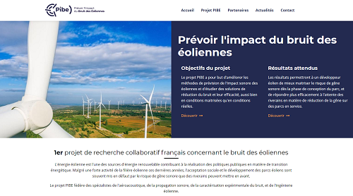 capture d'écran du site PIBE