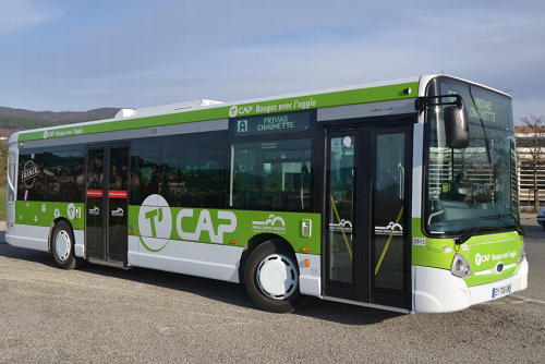 Bus de la nouvelle flotte de bus T'Cap de Privas