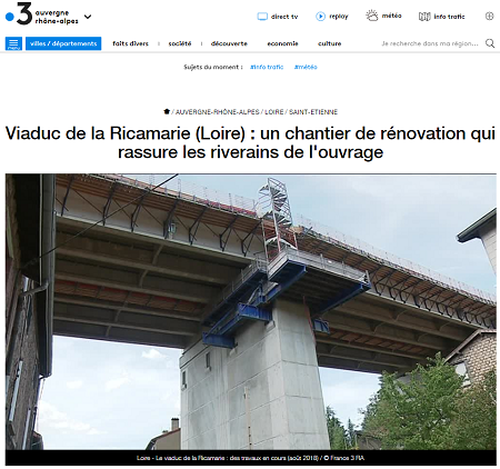 Article de France 3 sur les travaux du viaduc
