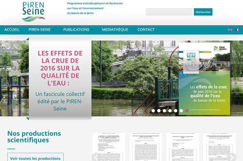 Page d'accueil du site Piren-Seine
