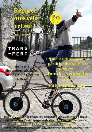 affiche d'atelier de réparation de vélos