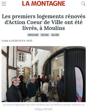 article de la presse locale sur la requalification à Moulins
