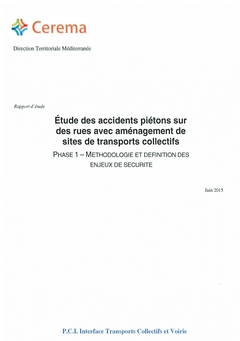 Etude des accidents piétons sur des rues avec aménagement de sites de transports collectifs - Téléchargeable gratuitement  (nouvelle fenetre)