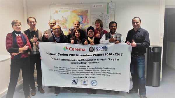 Les invités Indonésiens lors de leur visite au Cerema en décembre 2017.