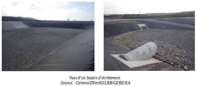 Vues d’un bassin d’écrêtement