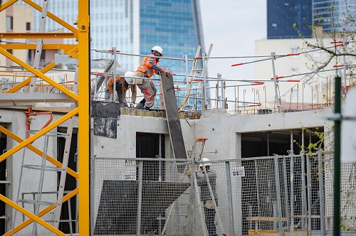 Chantier de construction d 'immeuble