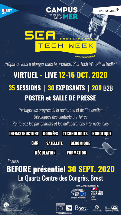 affiche promotion salon Sea Tech Week 2020