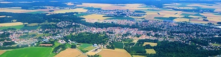 vue aérienne d'un village