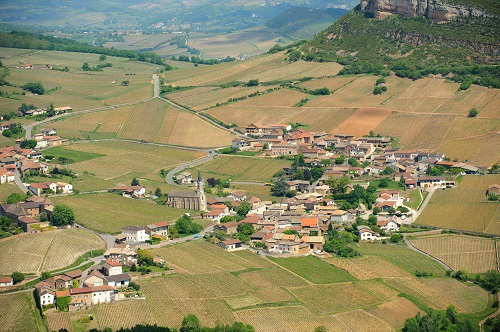 Commune rurale vue aérienne