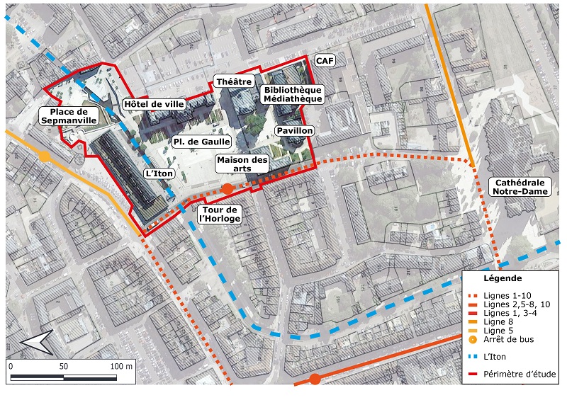 carte de la place de Gaulle
