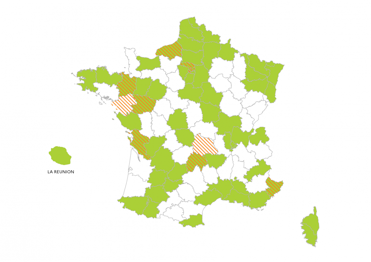 carte des départements