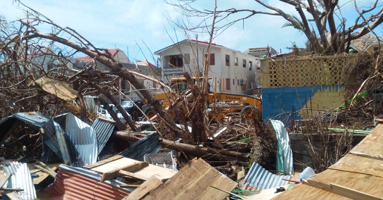 Maison détruite à Saint Martin