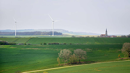 éoliennes dans la campagne