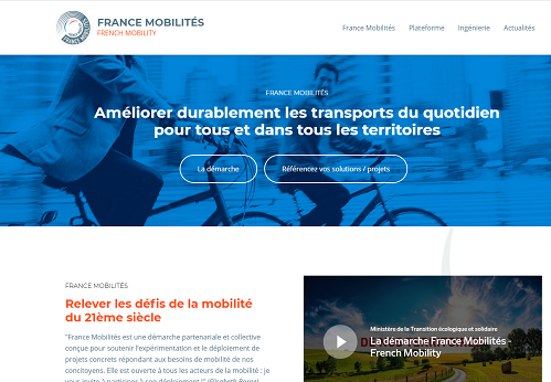 Page d'accueil France Mobilités
