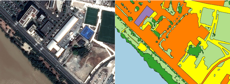 Résultats de classification du sol sur le quartier Deschamps (Bordeaux, 2022).