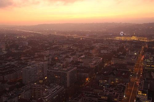 Boulevard de Lyon le matin vue aérienne