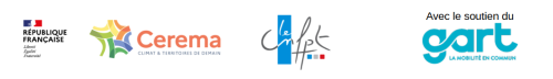 Logos Cerema Cnfpt et Gart