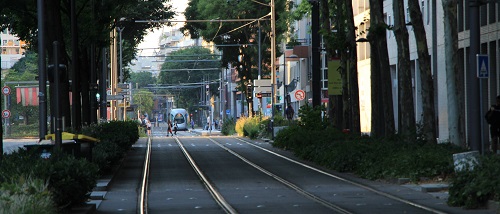 tramway à Lyon 
