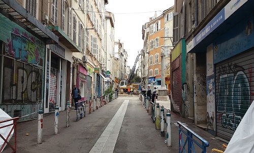 Marseille immeubles rues d'AUbagne après l'effondrement