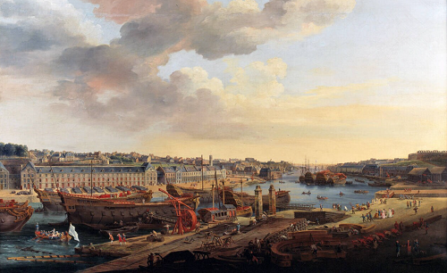 Port de Brest en 1774 par Louis-Nicolas Van Blarenberghe