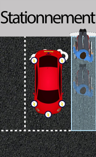 Mouvements autour d'une place de stationnement classique