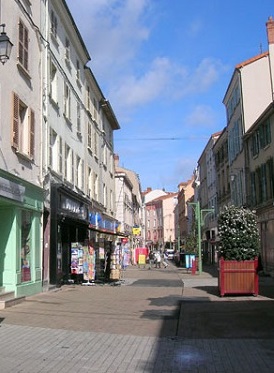 rue piétonne à Roanne
