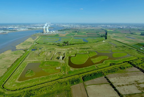 vue aérienne de la zone du polder