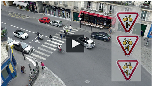 cédez-le-passage cycliste au feu