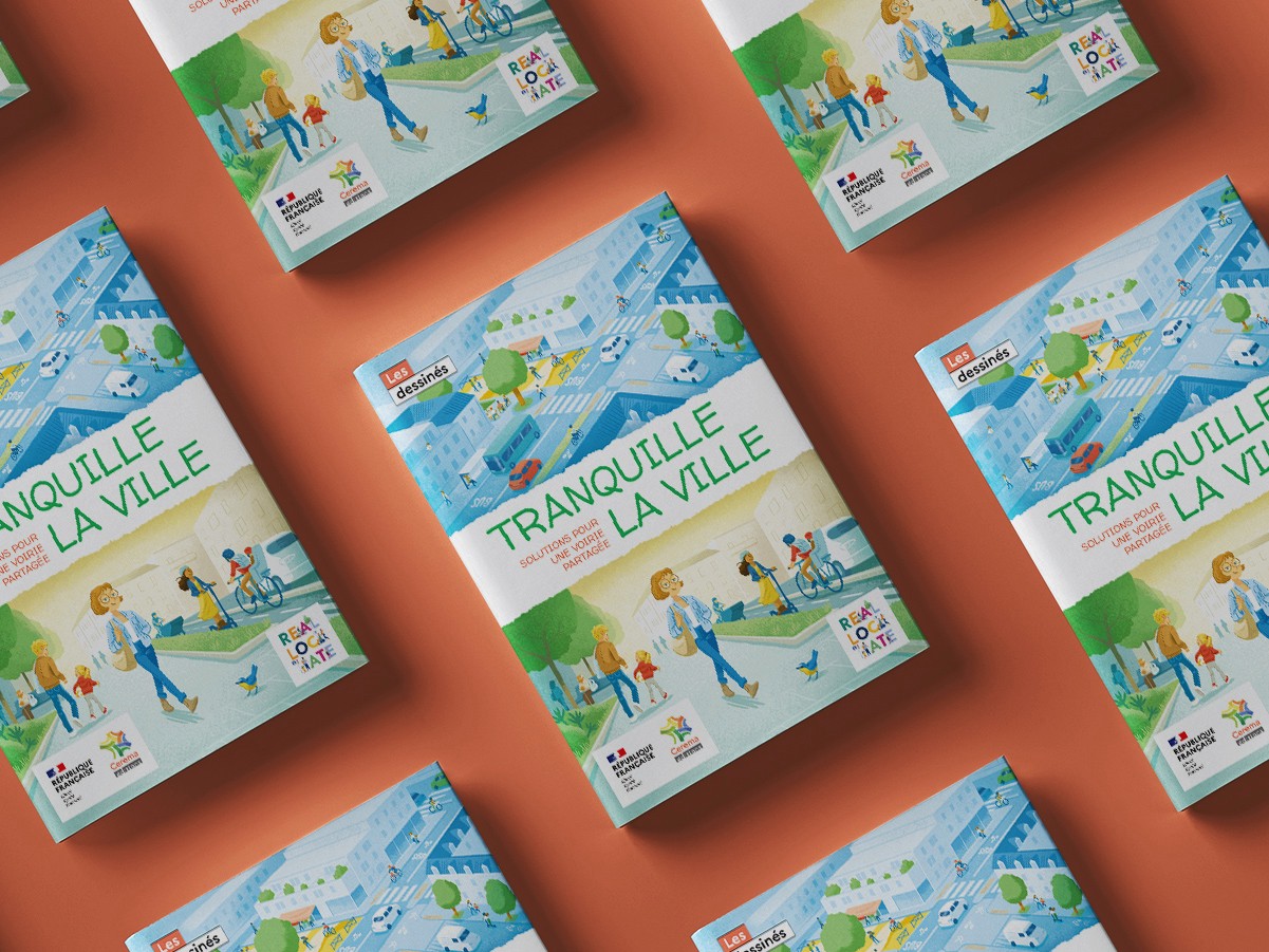 Tranquille la ville, solutions pour une voirie partagée. Une BD du Cerema