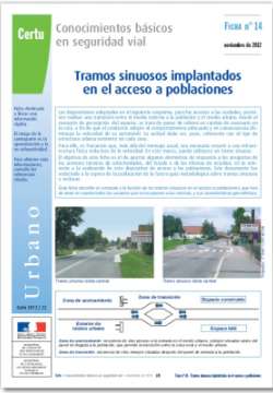 Conocimientos básicos en seguridad vial : Ficha n° 14, Tramos sinuosos implantados en el acceso a poblaciones