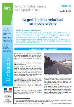 Conocimientos básicos en seguridad vial - Ficha n° 102 La gestión de la velocidad en medio urbano