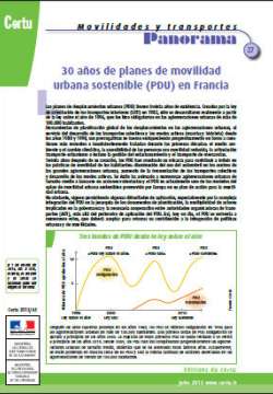  Movilidades y transportes : Panorama N° 27, 30 años de planes de movilidad urbana sostenible (PDU) en Francia 