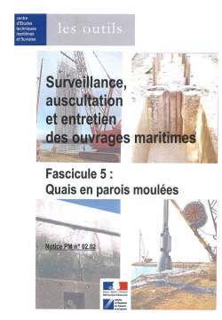 Surveillance, auscultation et entretien des ouvrages maritimes. Fascicule 5 : Quais en parois moulées