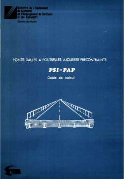 Ponts-dalles à poutrelles ajourées précontraints (PSI-PAP) - Guide de calcul