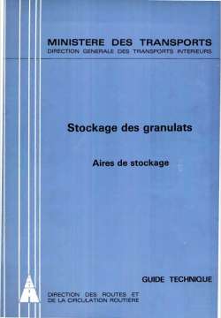 Stockage de granulats : aires de stockage - Guide technique