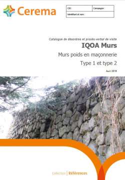 IQOA  Murs - Murs poids en maçonnerie Type 1 et type 2 