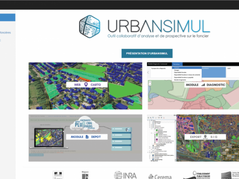 Page d'accueil d'Urbansimul