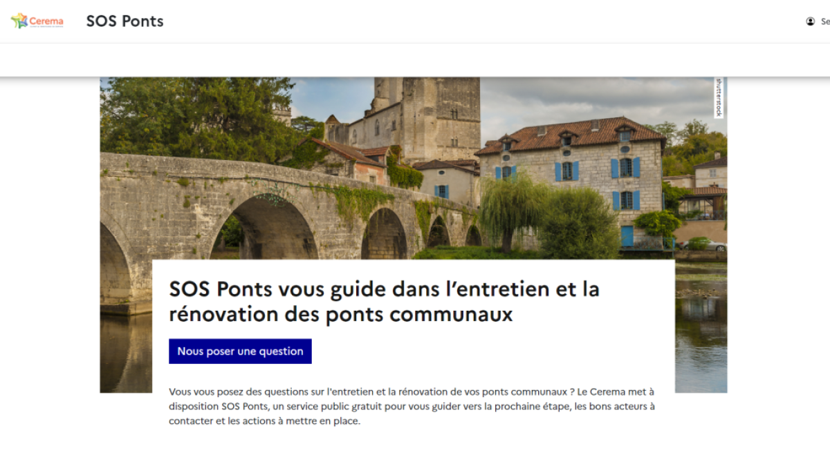 page d'accueil SOS Ponts
