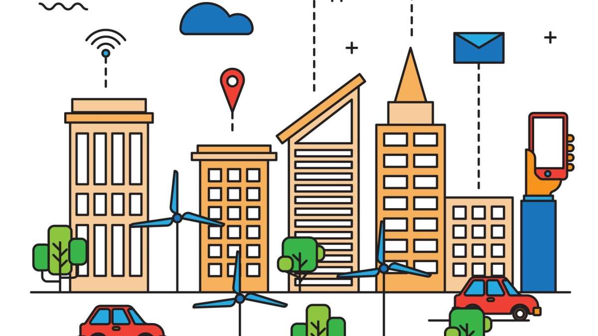 Infographie de smart city