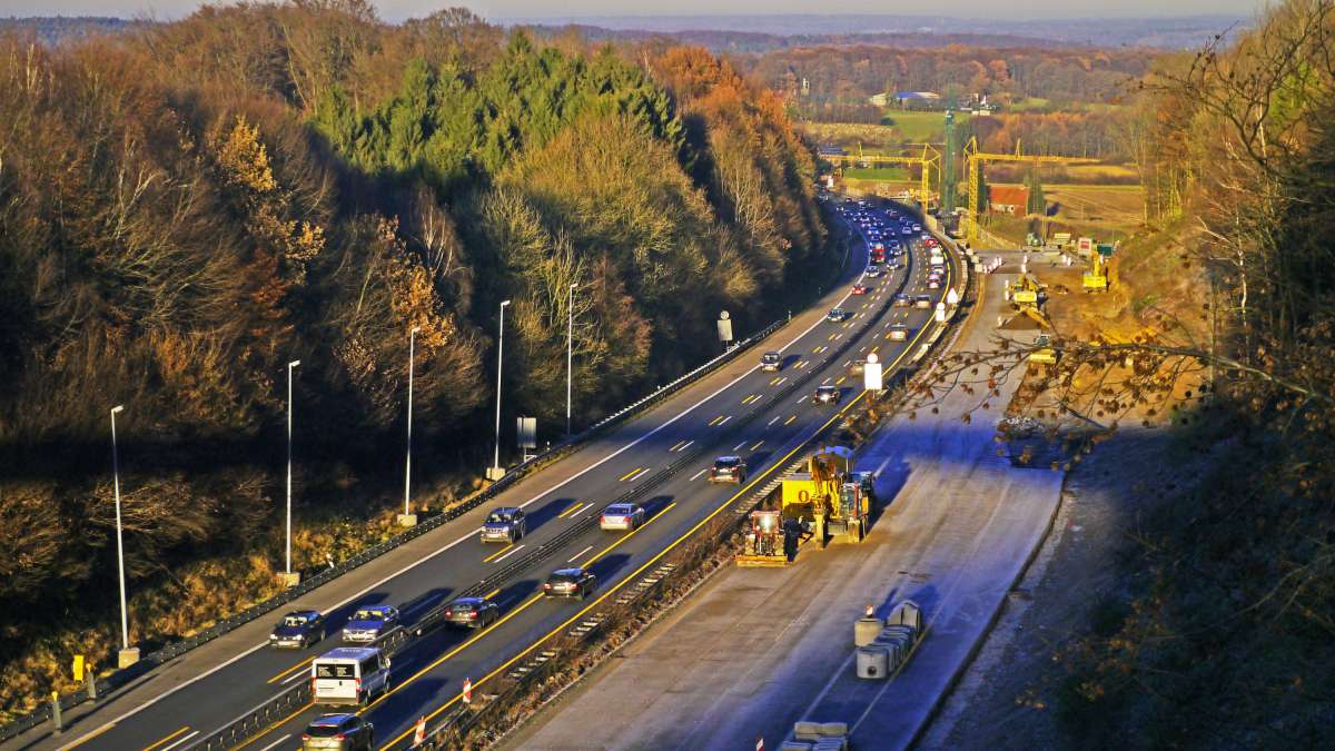 Chantier sur une autoroute 