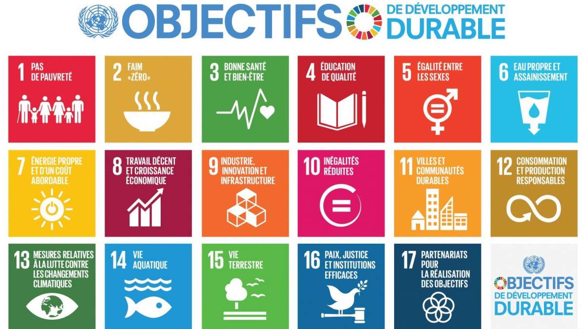 Logos des 17 objectifs de développement durable de l'Agenda 2030.