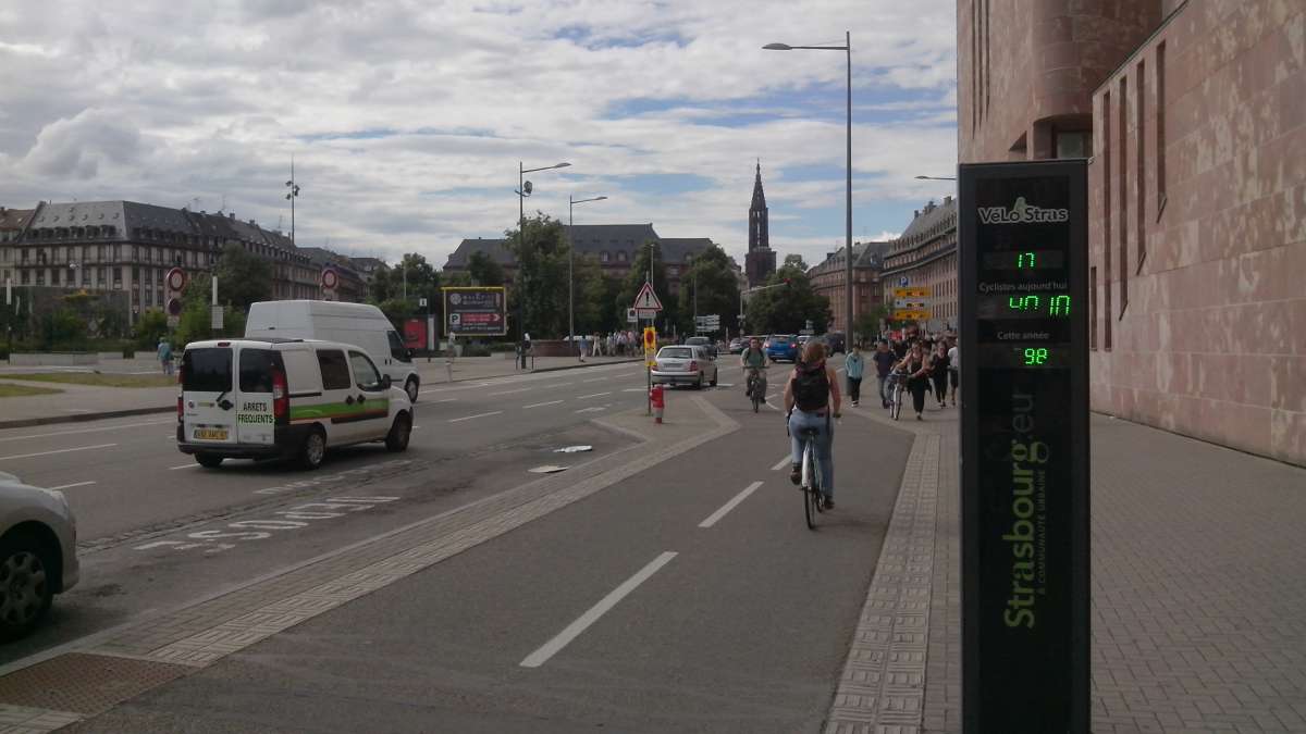 compteur cyclistes, Strasbourg