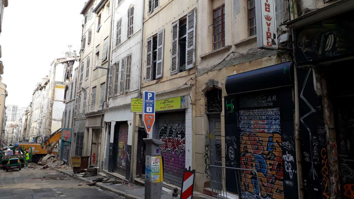 Immeubles effondrés rue d'Aubagne à Marseille