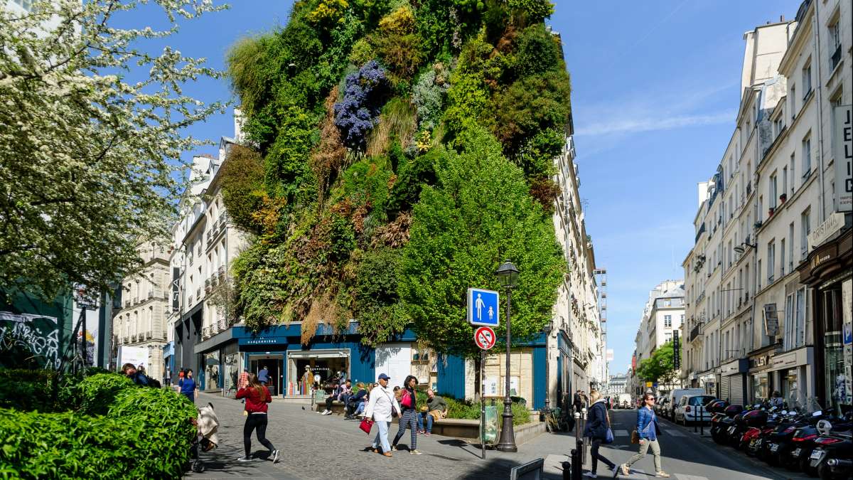 Immeuble avec façade végétale à Paris