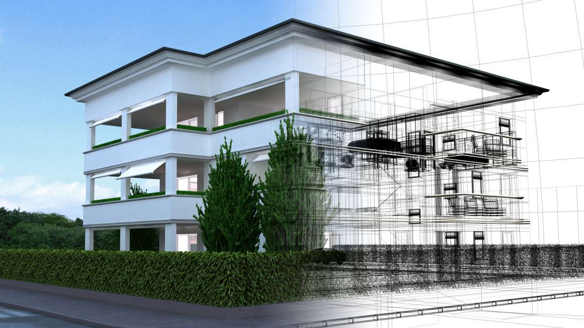 Maquette numérique d'une habitation en 3D