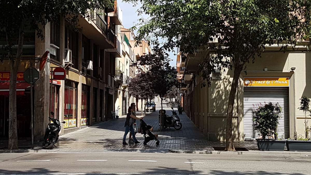 Rue apaisée à Barcelone